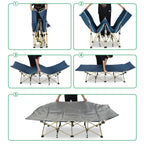Yescom Potable Collapsible Camping Cot Bed Carry Bag For Travel Home Office Nap Outdoor