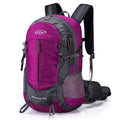 G4Free 35L Hiking Backpack Water Resistant Outdoor Sports Travel Daypack Lightweight with Rain Cover for Women Men(Rose Red)