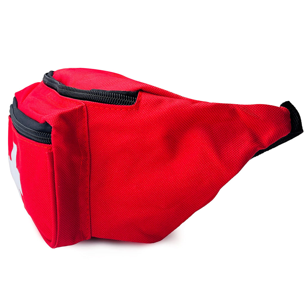Asa Techmed Lifeguard Fanny Pack With Whistle Lanyard - Baywatch Style First Aid Hip Pack W/Adjustable Strap, Cross Logo + Zippe