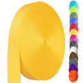 Oak-Sports Nylon Webbing 1.5 Inch, Heavy Duty, 12 Yard, Yellow, Ideal for DIY Crafting, Repairing, and Outdoor Gear