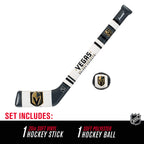 Franklin Sports Vegas Golden Knights Nhl Mini Soft Hockey Stick Set - Nhl Team Soft Foam Mini Hockey Stick And Ball Set - Great