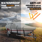 Vinpatio Trailerable Boat Cover, 600D Solution-Dyed Bass Boat Cover, 20-22 Ft Heavy Duty 100% Waterproof Boat Covers Fits V-Hull