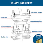 Seaview | Multi-Cable Rectangle Cable Gland | Marine Grade Waterproof Cable Pass Through Cable Clam | Cgm17Ss - Polished Stainle