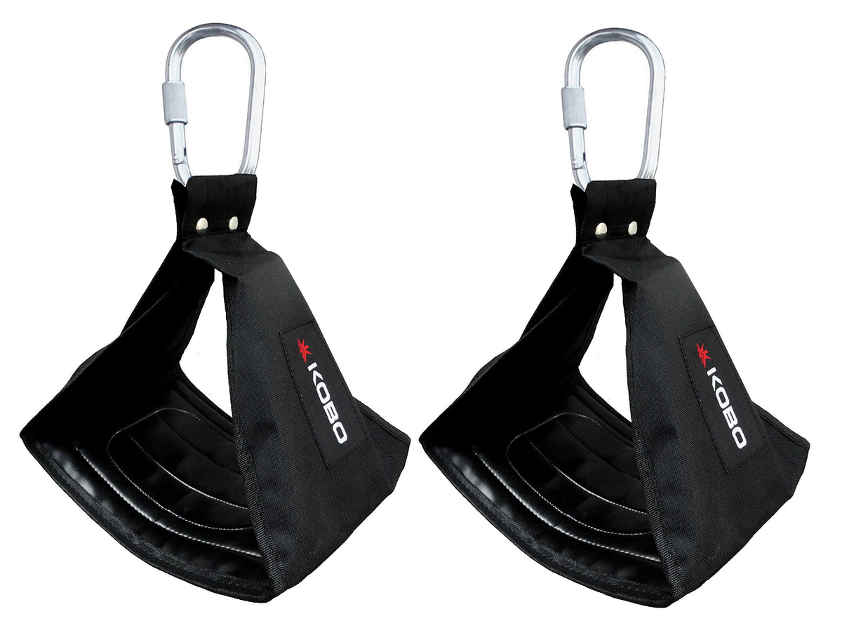 Kobo Power Ab Sling / Ab Straps Gym Training Padded Straps / Gloves Hooks Wraps Strap Home Gyms (Professional Heavy Duty)