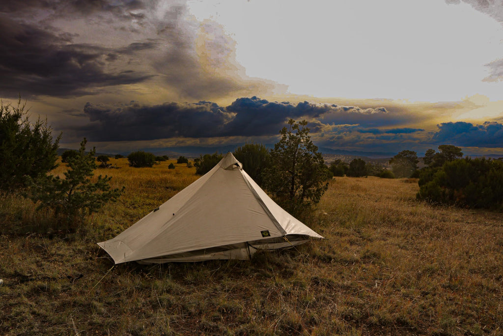 Six Moon Designs Lunar Solo Gray 1 Person Ultralight Tent. 26 Oz. Backpacking Tent. 100% Silicone Coated Polyester Material For