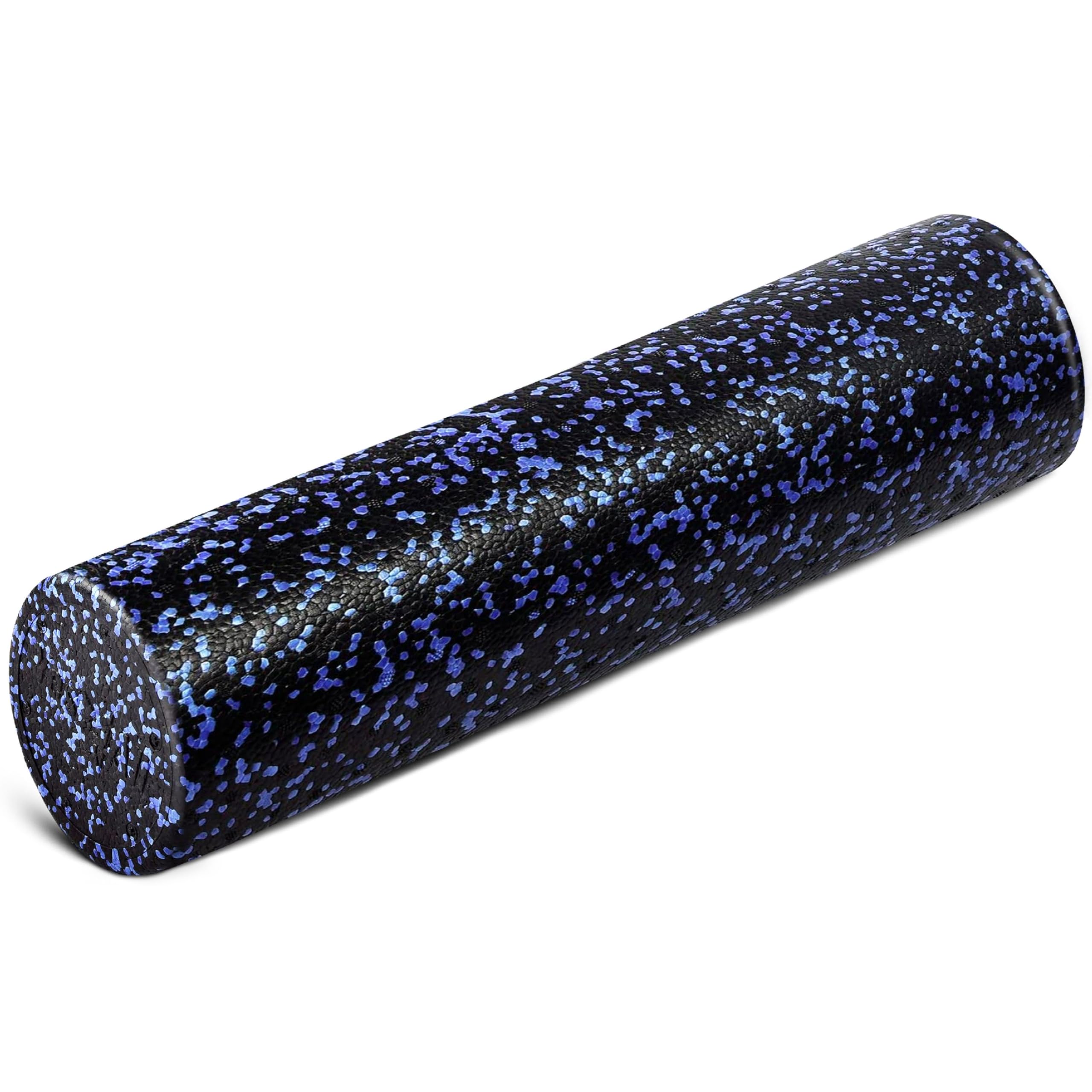 Yes4All High Density Foam Roller For Back, Variety Of Sizes & Colors For Yoga, Pilates - Blue Speckled - 24 Inches