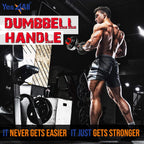 Yes4All Adjustable Dumbbell Bar 115 Inch Dumbbell Handles, D Blackred Handle