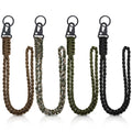 Frienda Heavy Duty Paracord Lanyard Necklace Whistles Strap Braided 550 Keychain Lanyard for Outdoor Activities (Mixed, 4 Set)