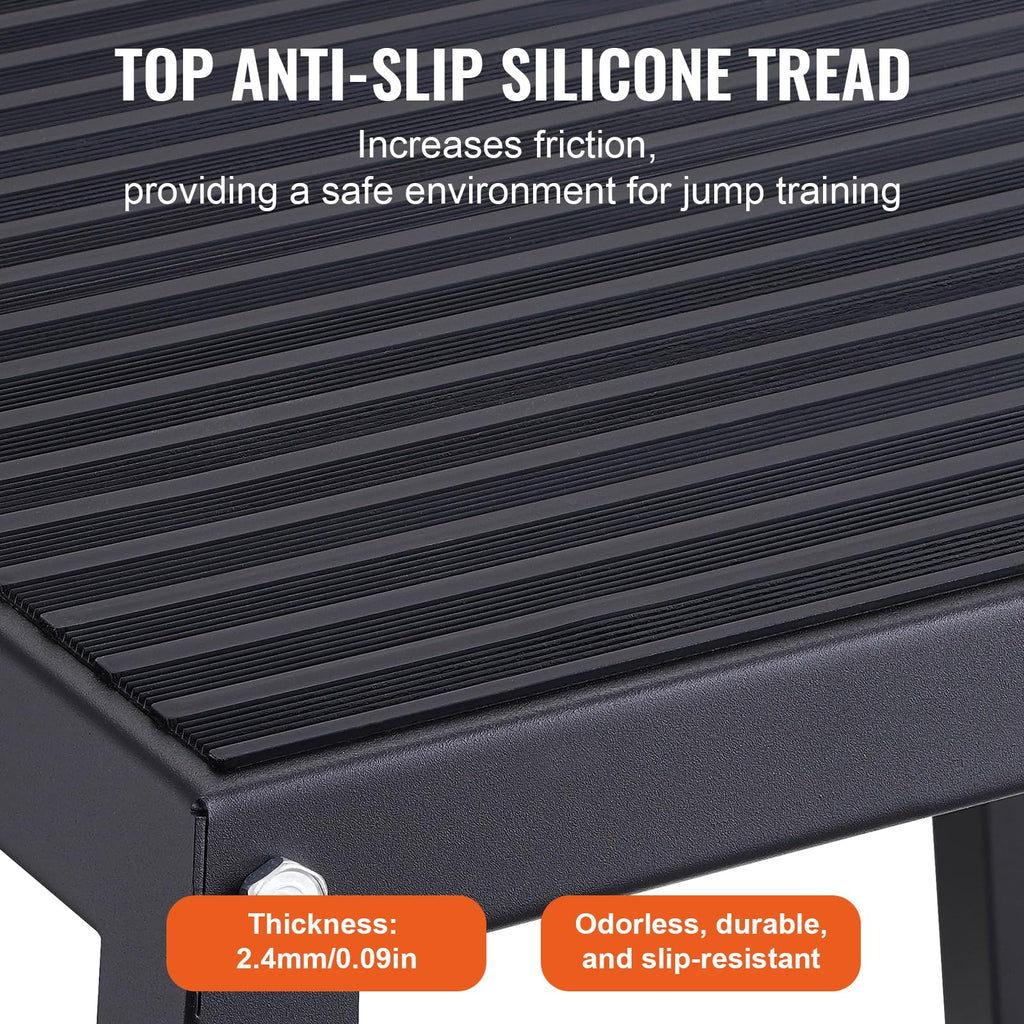 Vevor Plyometric Jump Box, 12 Inch Plyo Box, Steel Plyometric Platform And Jumping Agility Box, Anti-Slip Fitness Exercise Step