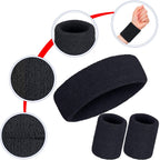 6 Pcs Neon Sweatbands Set Includes 2 Headband And 4 Wristbands Breathable Terry Cloth Athletic Bands For Gym Basketball Tennis Y