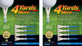4 Yards More Golf Tees - Blue ''Driver Tee'' - 3 1/4'' (2 Count)
