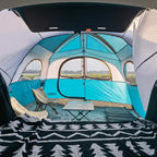 Unp Suv Tent For Camping, 6-Person Car Camping, Suv Tailgate Tent For Outdoor, Easy Set Up With Rainfly 10'X9'X78In(H) (Ocean Bl