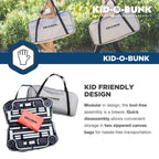 Kid-O-Bunk With 2 Side Organizers, Red