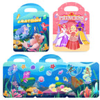 Sticker Books For Kids 2-4, Reusable Sticker Book Mermaid And Princess Theme Dress Up Activity Books Stickers For Girls Preschoo