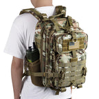 Hannibal Tactical 30L Molle Assault Pack, Tactical Backpack Military Army Camping Rucksack With Bottle Holder, 3-Day Pack, Cp