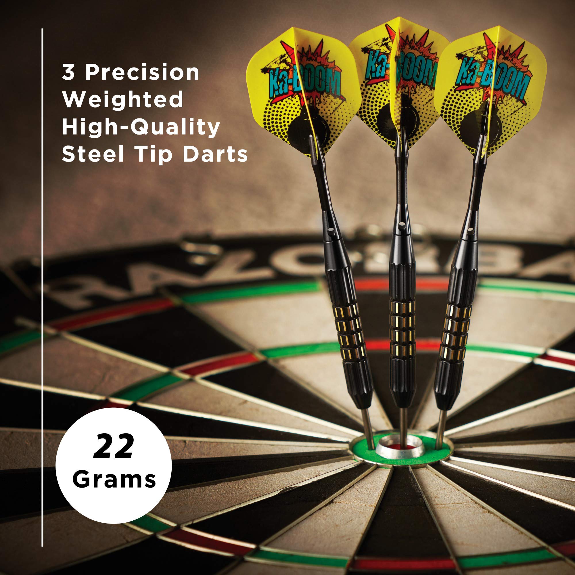 Viper Comix Steel Tip Darts: Ka-Boom (Black), 22 Grams