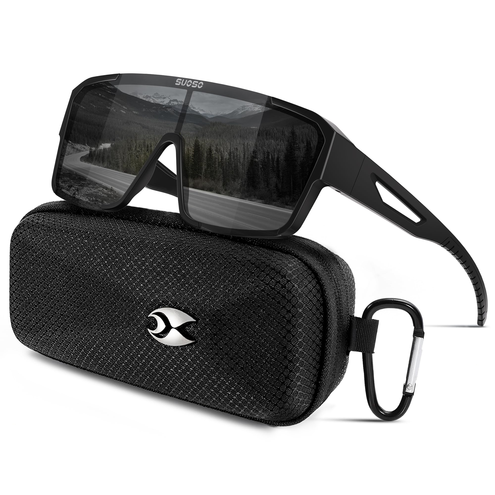 suoso Sports Polarized Fit-Over Sunglasses: Men and Women UV400 Protection Sun Glasses for Driving Cycling Fishing