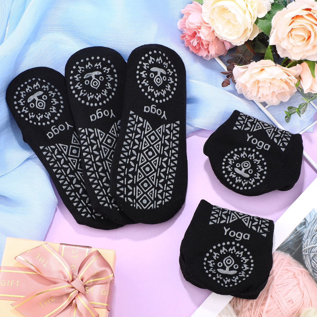 Geyoga 6 Pairs Yoga Socks For Women Nonslip Barre Socks With Straps Ballet Socks For Yoga Sports Ballet Dance