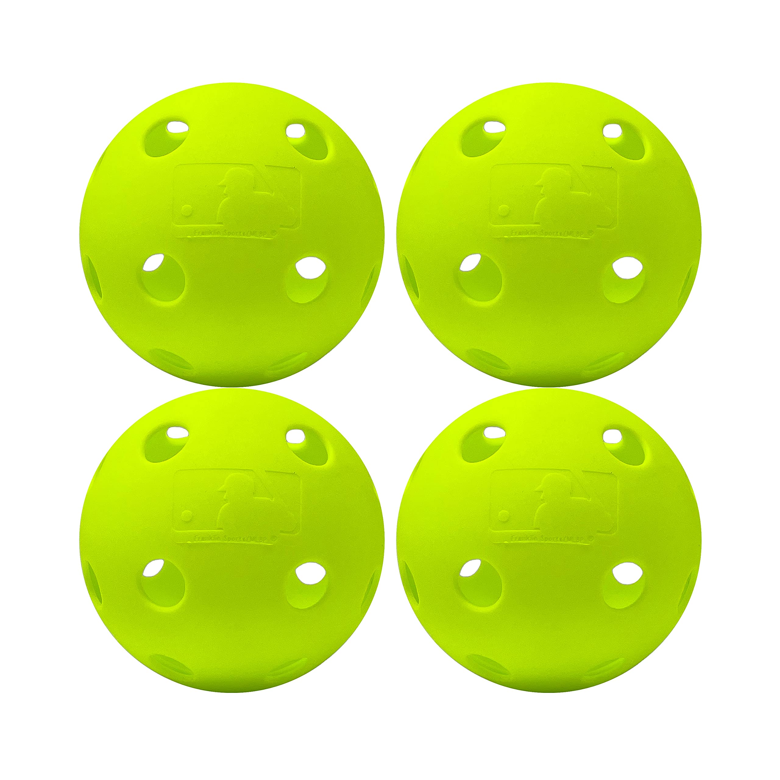 Franklin Sports Plastic Softballs - Indestruct-A-Ball Plastic Practice Softballs - Official Size 11'' Training Softball For Batt