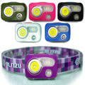 BLITZU Rechargeable LED Headlamp, Purple, Adjustable, Durable, Battery Powered, 500 Lumen, 150 Feet Range, 2 Special Modes, 120-