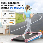 Walking Pad Treadmill - 2.5Hp Low Noise Treadmill Small, Incline Treadmills, Portable Compact Walking Pad For Home Office, Remot