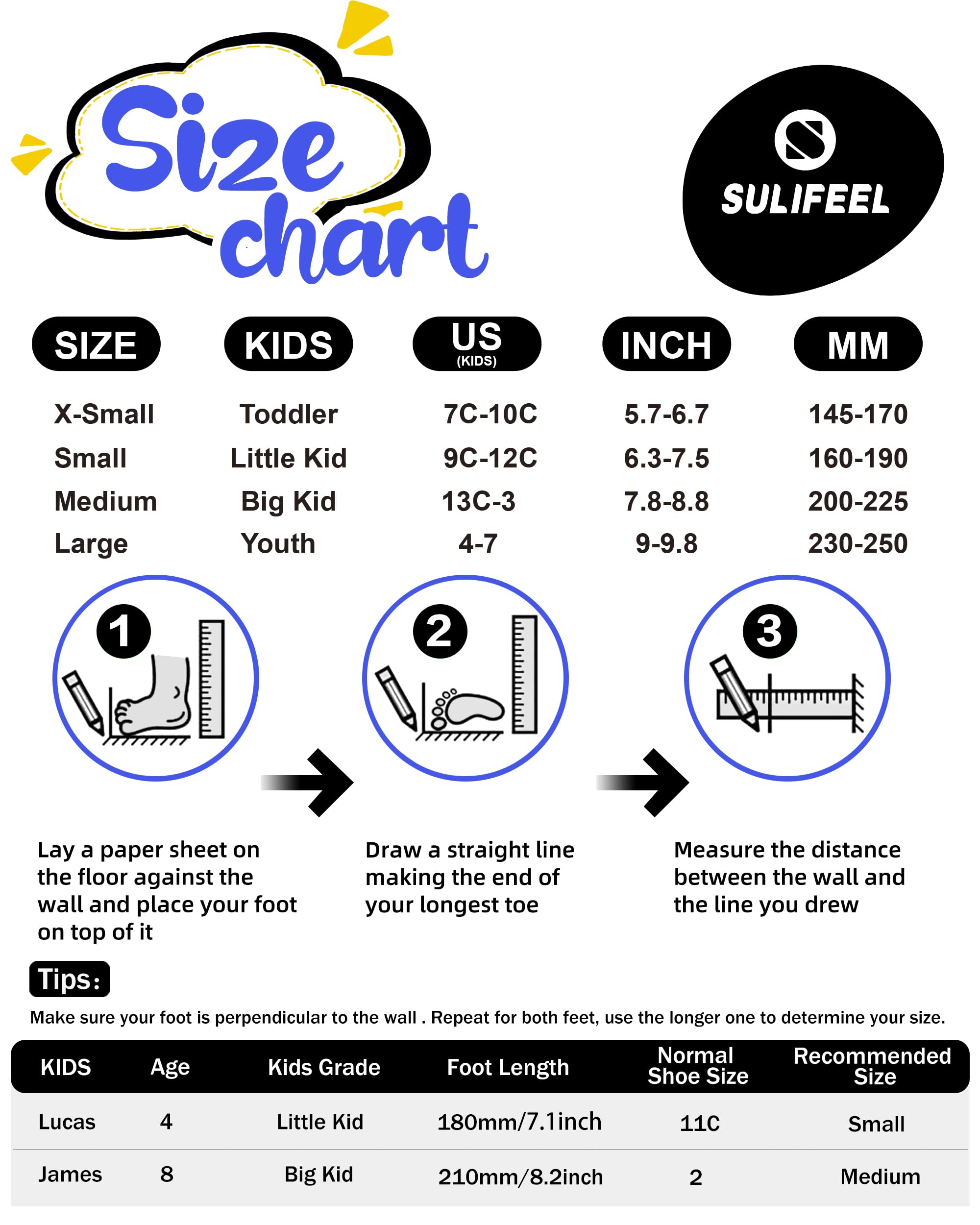 Sulifeel Rainbow Unicorn 4 Size Adjustable Light Up Roller Skates For Girls Boys For Kids (E Black, Large - Youth)
