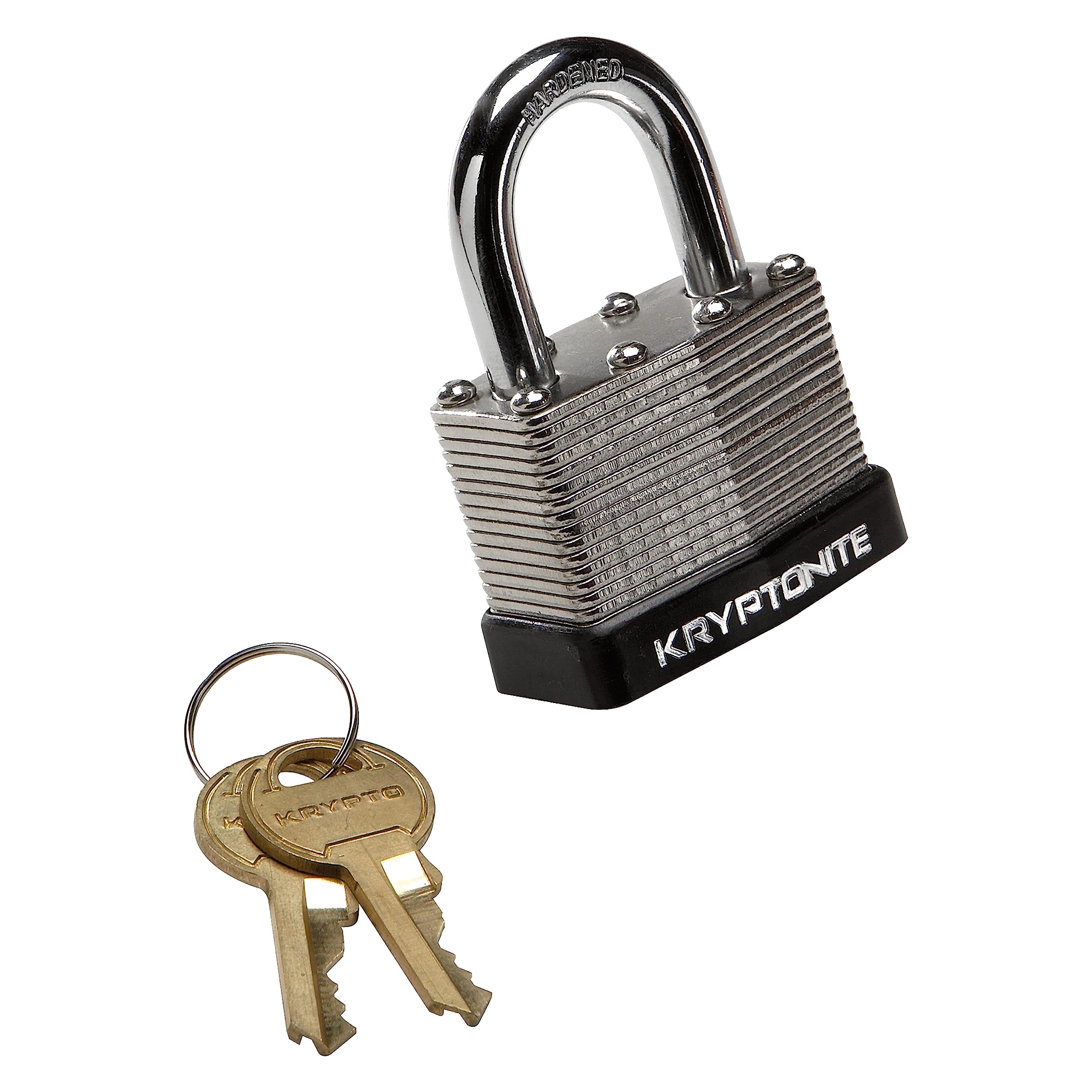 Kryptonite Laminated Steel Key Bike Padlock, Heavy-Duty 44mm Security Lock for Bicycles, Door, Gate, Fence