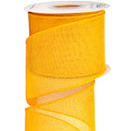 Ribbli Yellow Burlap Wired Ribbon,3 Inch X Continuous 10 Yard, Wired Edge Ribbon For Big Bow,Wreath,Tree Decoration,Outdoor Deco