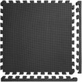 Meister X-Thick 1.5 Interlocking EVA Foam Mats - 2X Cushion for Wrestling, MMA Takedowns & Gymnastics - 2'x2' Tiles - Black - 36