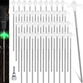 Hicarer 40 Pcs 12 Inch Tent Stakes Screw In Camping Stakes Heavy Duty Metal Spikes Ground Anchor Peg Threaded Tent Spikes With H