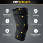 Cambivo 2 Pack Knee Brace, Knee Compression Sleeve Support For Men And Women, Knee Pads For Running, Hiking, Meniscus Tear, Arth