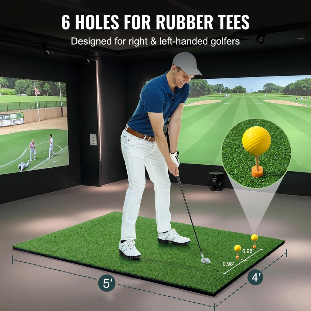 Vevor 5X4Ft Golf Hitting Mat Turf Golf Training Aid Indoor Outdoor Practice