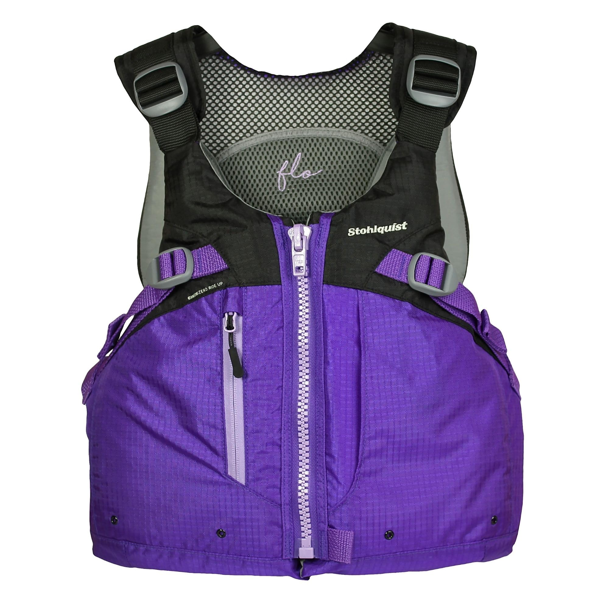 Stohlquist FLO Womens Life Jacket PFD - 8-Points of Adjustment, Ripstop Outer Shell, High Back Flotation, Sit-On-Top Kayak Comf