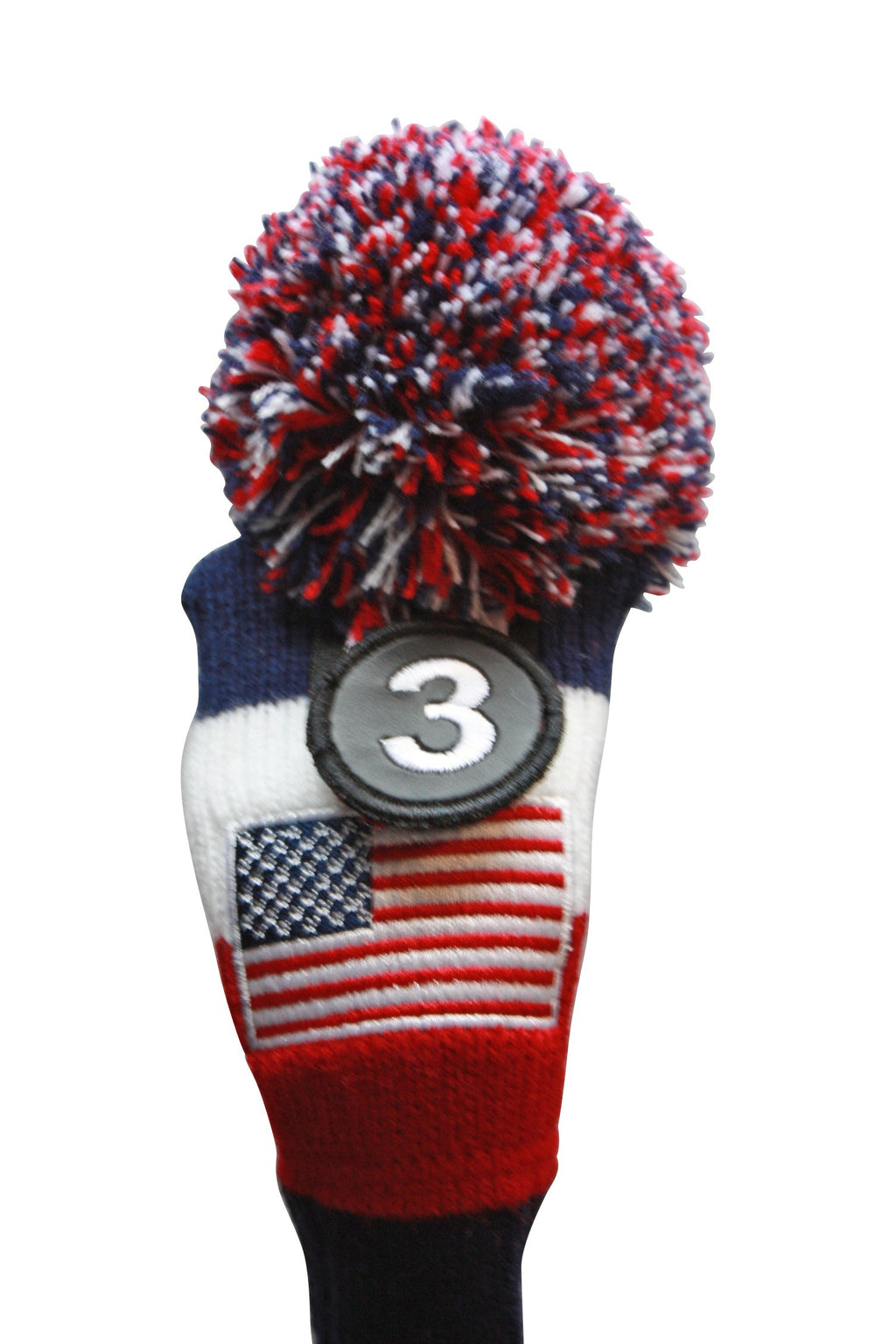 Majek U.S.A Hybrid Golf Pom Pom Knit Rescue Utility Club Head Cover