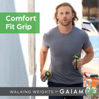 Gaiam Hand Weights For Women & Men Soft Dumbbell Walking Hand Weight Sets With Hand Strap - Walking, Running, Physical Therapy,