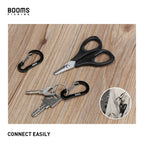 Booms Fishing Cc1 Multi-Use Carabiner Clip, 12 Pack Small Caribeener Clips, Mini Keychain Caribeaner Clip 2 Inch, Aluminum D Rin