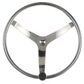 Seachoice 3 Spoke Sports Steering Wheel W/Turning Knob, Fits 3/4 In. Tapered Shaft, 15.5 In. Diameter