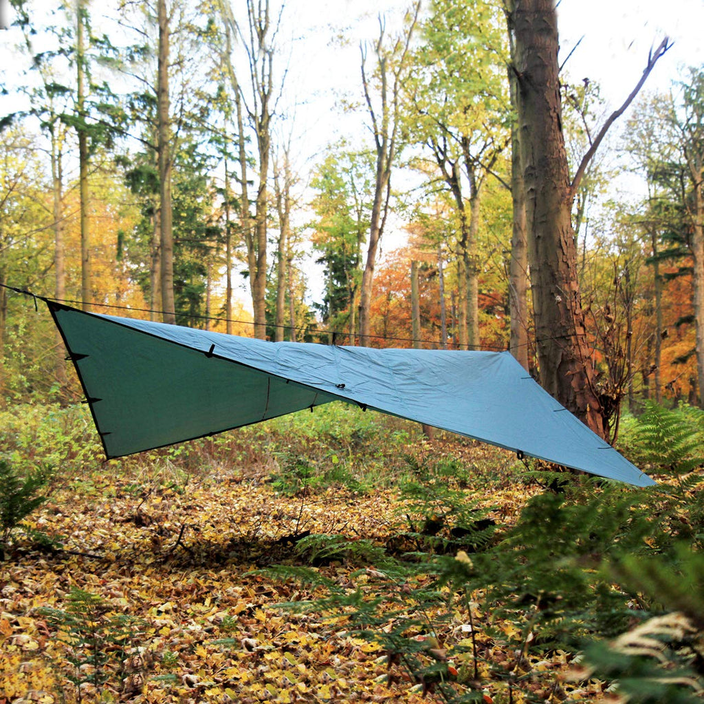 Dd Hammocks - Dd Tarp 4X4 - Coyote Brown (13Ft X 13Ft) - 100% Waterproof Lightweight & Multifunctional Rainfly Square Tarp Tent