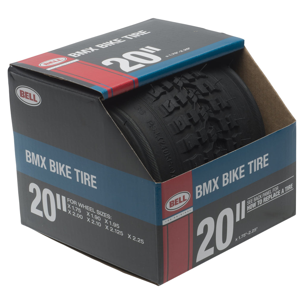 Bell 7091019 Bmx Bike Tire, 20'' X 1.75-2.25'', Black