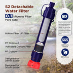 Membrane Solutions Gravity Water Filter 1 Gallon, Nsf/Ansi 42&372&401 Certified, 0.1M Versatile Water Purifier Camping With Adju