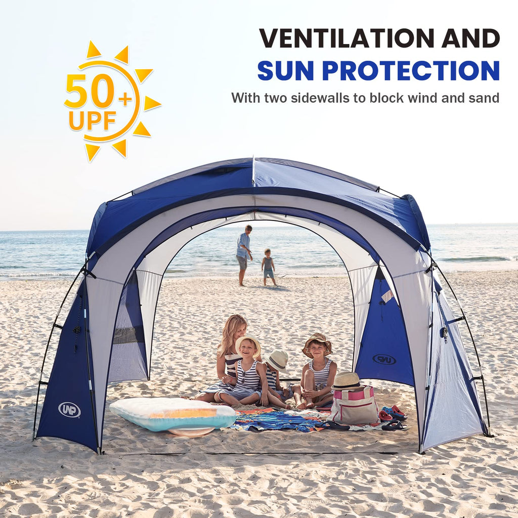 Unp Easy Sun Shelter Beach Tent Pop Up Canopy Event Cabana Upf 50+ Shade Tent 4-6 Person Rainproof, Waterproof For Camping Trips