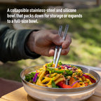 Sea To Summit Detour Stainless Steel Collapsible Bowl, Medium (22 Fl Oz), Moonstruck Grey