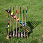 Franklin Sports Outdoor Croquet Set - 6 Player Croquet Set With Stakes Mallets Wickets And Balls - Backyard Lawn - Vintage