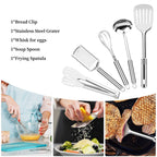 Camping Cooking Utensils Set, Stainless Steel Grill Tools, Camping Bbq Cookware Gear And Equipment For Travel Tenting Rv Van Pic