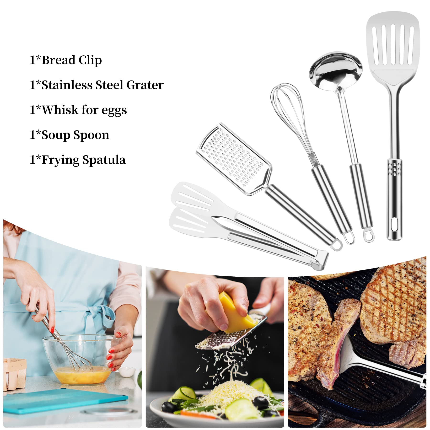 Camping Cooking Utensils Set, Stainless Steel Grill Tools, Camping Bbq Cookware Gear And Equipment For Travel Tenting Rv Van Pic