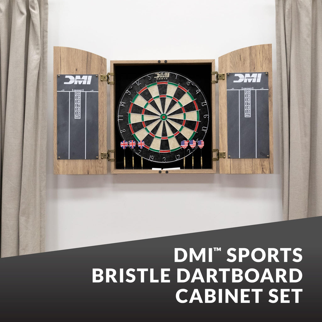 Dmi Sports Dublin Bristle Dartboard Cabinet Set - Bristle Dartboard Included