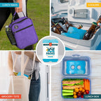 Healthy Packers Ice Packs For Lunch Boxes & Coolers - Freezer Packs - Original Cool Pack | Cooler Accessories For Beach, Camping