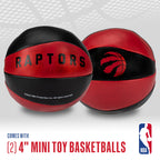 Franklin Sports Nba Toronto Raptors Toy Basketballs - 2 Pack Of Kids Soft Mini Basketballs For Over The Door + Indoor Hoops - Nb