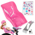 The Original Doll Bicycle Seat (Pink)- Bike Attachment Accessory for All 18-22 Dolls & Stuffed Animals- Decorate Yourself Decals