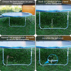 12X Heavy Duty Trampoline U-Shaped Metal Wind Stakes Goal Pegs Tent Ground Anchor